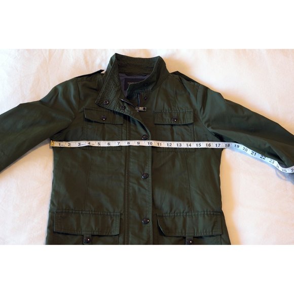 BANANA REPUBLIC Hunter Green Waxed Cotton Utility Jacket, XXS - Picture 5 of 8